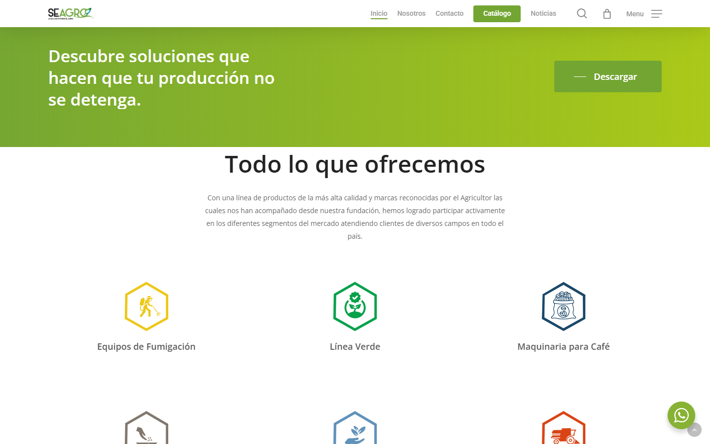 SEAGRO product catalog and categories